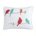 thumbnail image 1 of Levtex Home - Corona - Decorative Pillow (14x18n.) - Birds - Red Orange Teal Green - Feather Filled, 1 of 2