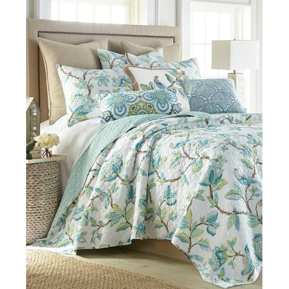 Levtex Home Cressida King Quilt Set 2 King Pillow Shams Cotton