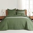 thumbnail image 1 of Levtex Home - Cross Stitch Forest Green Bedspread Set - King Bedspread and Two King Shams - Cross Stitch Pattern - Bedspread (120x104in.) and Sham (20x36in.) - Cotton, 1 of 7