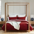 thumbnail image 1 of Levtex Home - Cross Stitch Velvet Red Quilt Set - King Quilt + Two King Pillow Shams - Cross Stitched Pattern - Quilt Size (106x92in.) and Pillow Sham Size (36x20in. ) - Reversible, 1 of 7