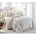thumbnail image 1 of Levtex Home - Darcy Quilt Set - Twin Quilt + One Standard Pillow Sham - Paisley - Grey, Pink, Blue, and White - Quilt Size (68x86in.) and Pillow Sham Size (26x20in.) - Reversible - Cotton Fabric, 1 of 5