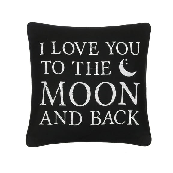 Levtex Home - Decorative Pillow (20 x 20in.) - I Love You To The Moon - Black and White