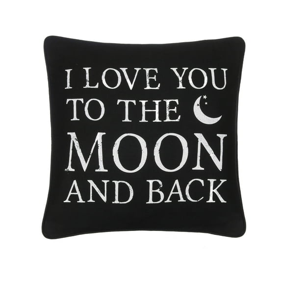 Levtex Home - Decorative Pillow (20 x 20in.) - I Love You To The Moon - Black and White