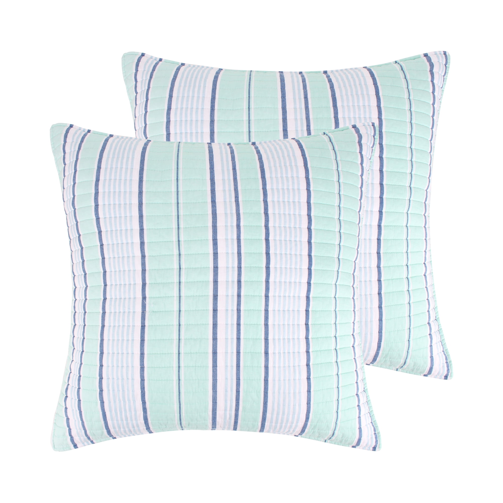 Deep Sea Multicolor Cotton Euro Sham Set of 2