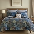 thumbnail image 1 of Levtex Home - English Forest Navy Duvet Cover Set - Full/Queen Duvet Cover (90 x 94in.) + Two Standard Pillow Cases (20 x 26in.) - Leaves - Navy, Green, Teal, Blue, Cream - Rayon/Cotton, 1 of 6