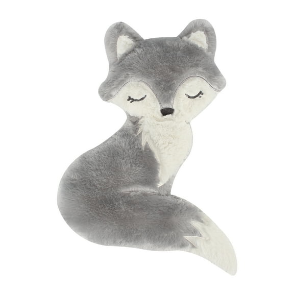 Levtex Home - Fancy Forest - Kids Decorative Pillow (14x18in. ) - Fox Shaped - Grey, White and Black