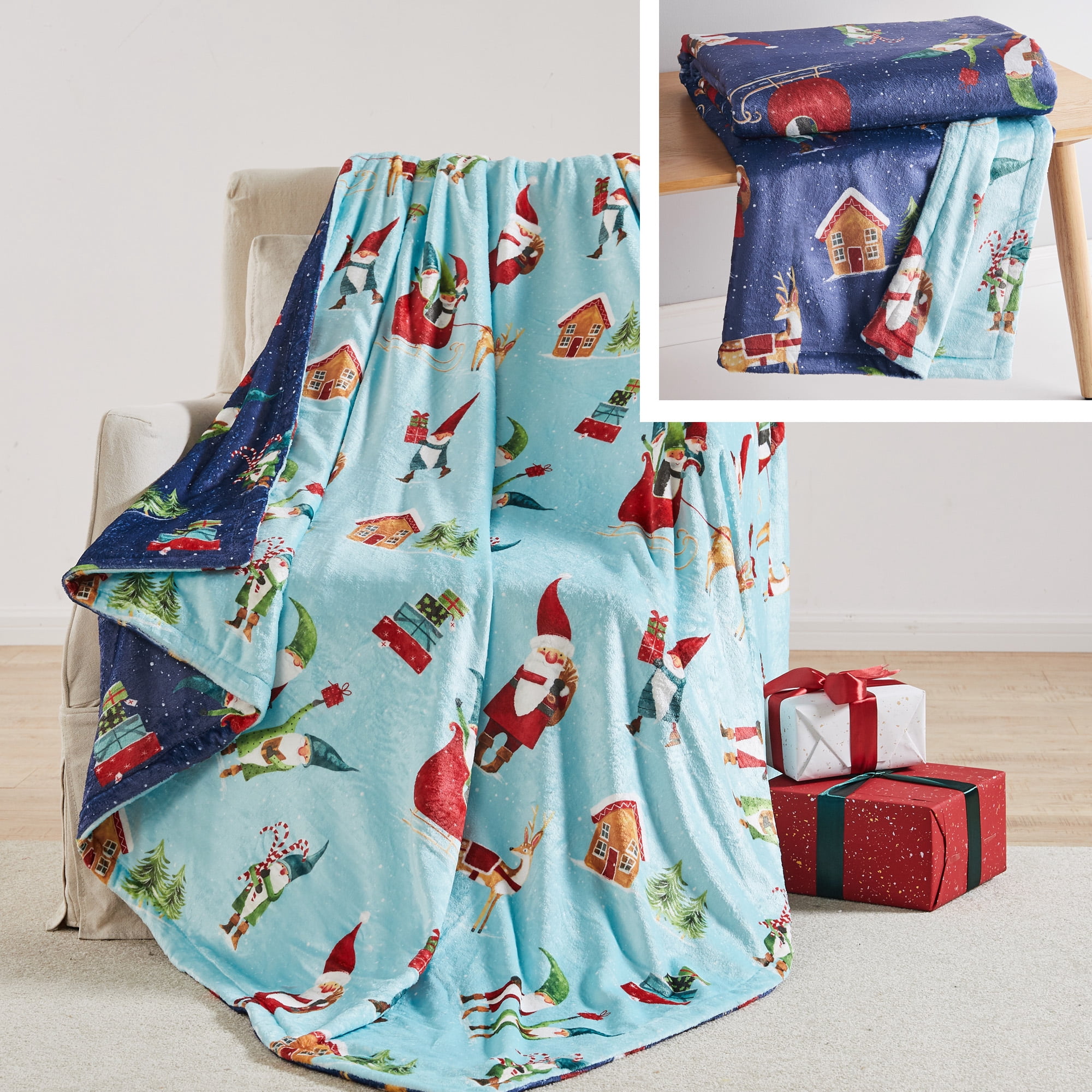 Gnome for the Holidays Quilted Blanket NCU0DV190 main image 0