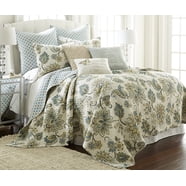 Levtex Home - Spruce Spa Quilt Set - King/Cal King Quilt (106x92in.) + Two King Pillow Shams (36x20in.) - Paisley Pattern in Soft Spand Tan Hues - Reversible - Cotton