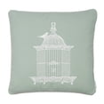 thumbnail image 1 of Levtex Home - Grey Palladium - Decorative Pillow (20 x 20in.) - Birdcage - Teal and white, 1 of 4