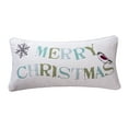 thumbnail image 1 of Levtex Home - Holly - Decorative Pillow (12X24in.) - Merry Christmas - Teal, Green, Red and Black, 1 of 3
