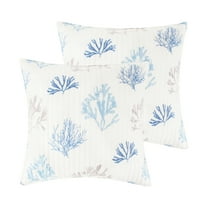 Levtex Home - Ipanema - Quilted Euro Shams Set of Two (26 x 26 in.) - Geometric Pattern - Cotton Fabric