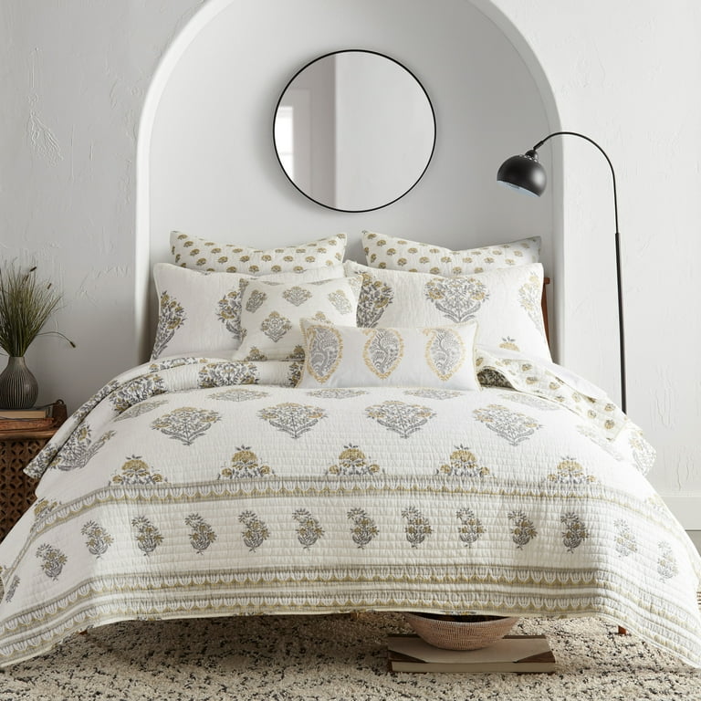 Levtex Home - Kamira Ochre Quilt Set - King Quilt and Two Levtex Home - Kamira Ochre Quilt Set - King Quilt and Two