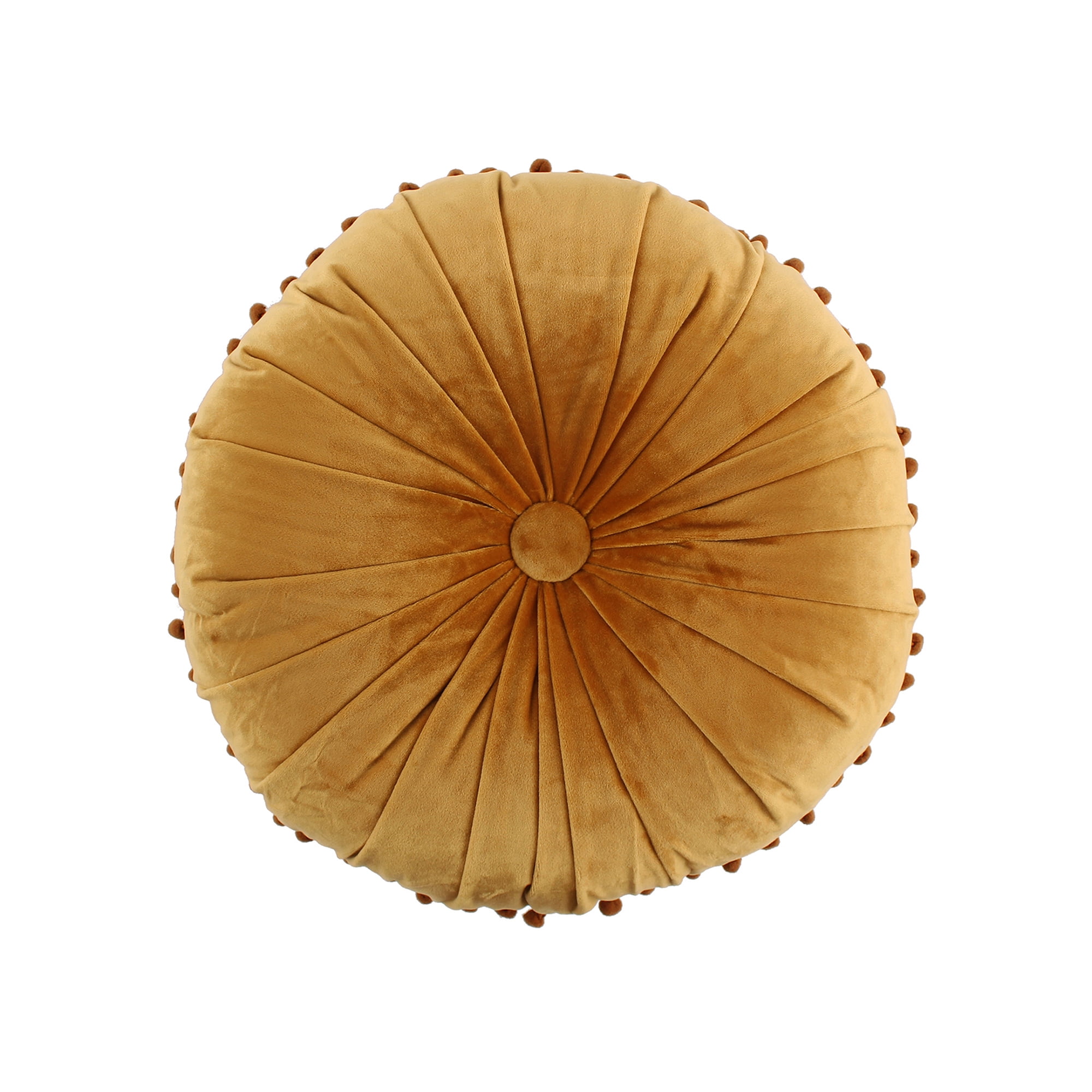 Levtex Home - Kimpton - Decorative Pillow (16in. round) - Round Champagne Velvet Pillow - Champagne Velvet