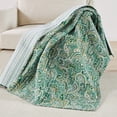 thumbnail image 1 of Levtex Home - Kimpton Navy - Throw - All Over Paisleys in Green, Teal - Quilted Throw (50x60in.) - Cotton/Cotton, 1 of 6
