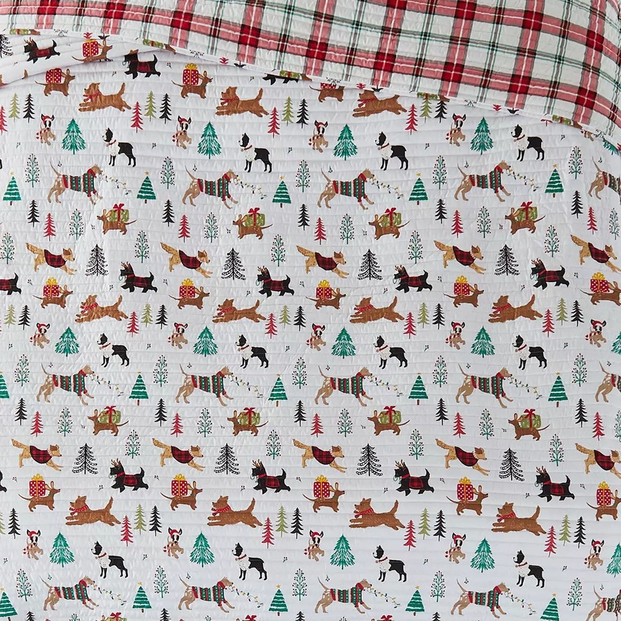 Levtex Home King Bed Christmas Puppy Dogs Quilt & Shams Set, Reversible ...