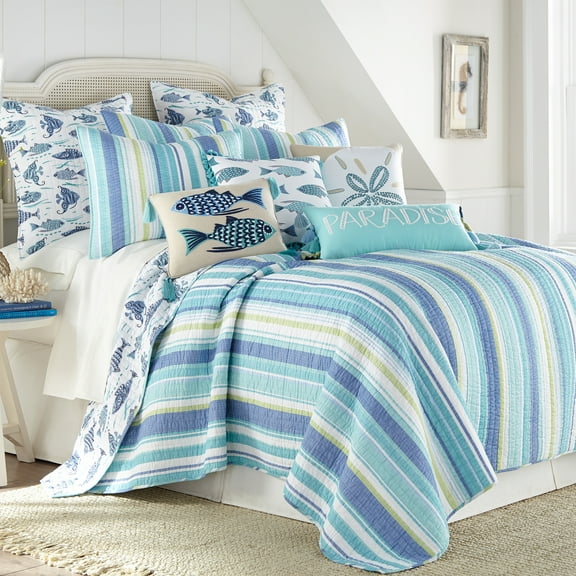 Levtex Home Laida Beach Cotton Quilt Set, Full/Queen - Reversible