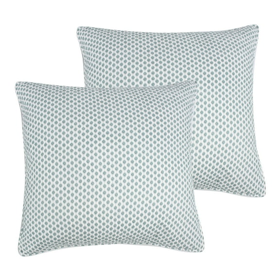 Levtex Home - Lottie - Euro Sham - Medallion - Teal and Cream - (26x26in.) - Reversible - Cotton