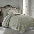 thumbnail image 1 of Levtex Home - Lyon Teal Quilt Set - Full/Queen Quilt (88x92in.) + One Standard Pillow Sham (26x20in.) - Toile - Teal,Beige - Reversible - Cotton Fabric, 1 of 6