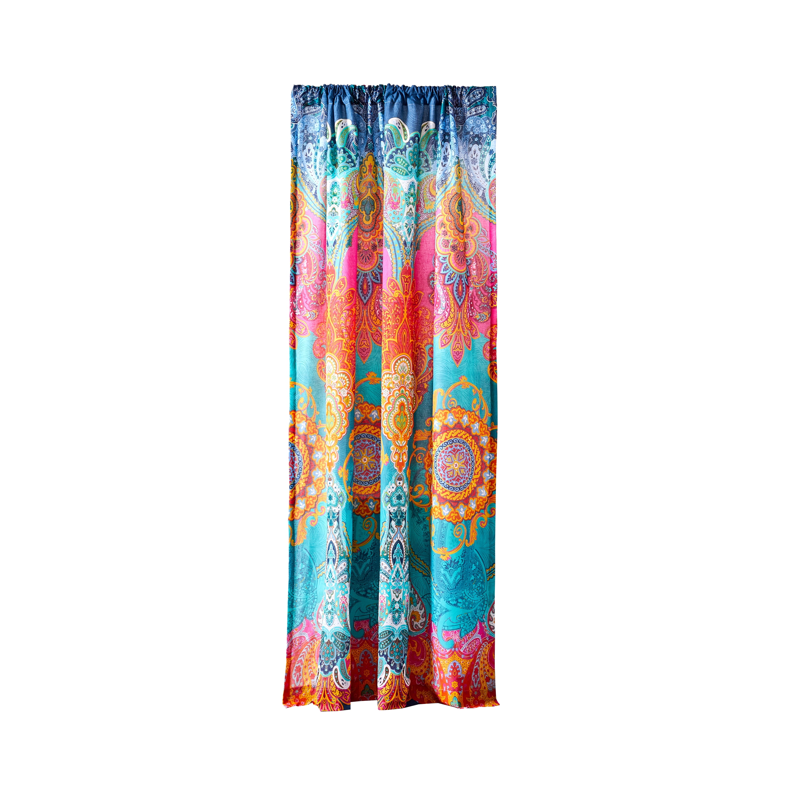 Mackenzie Bohemian Cotton Drape Panel - Blue, 55x84in