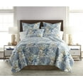 thumbnail image 1 of Levtex Home - Mahina Quilt Set - King Quilt + Two King Pillow Shams - Coastal - Taupe, Blue and White - Quilt Size (106x92in.) and Pillow Sham Size (36x20in. ) - Reversible - Cotton, 1 of 5