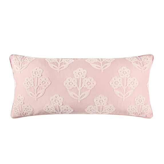 Levtex Home - Maileen Dusty Rose - Decorative Pillow (12x24in.) - Floral - Dusty Pink and Pink