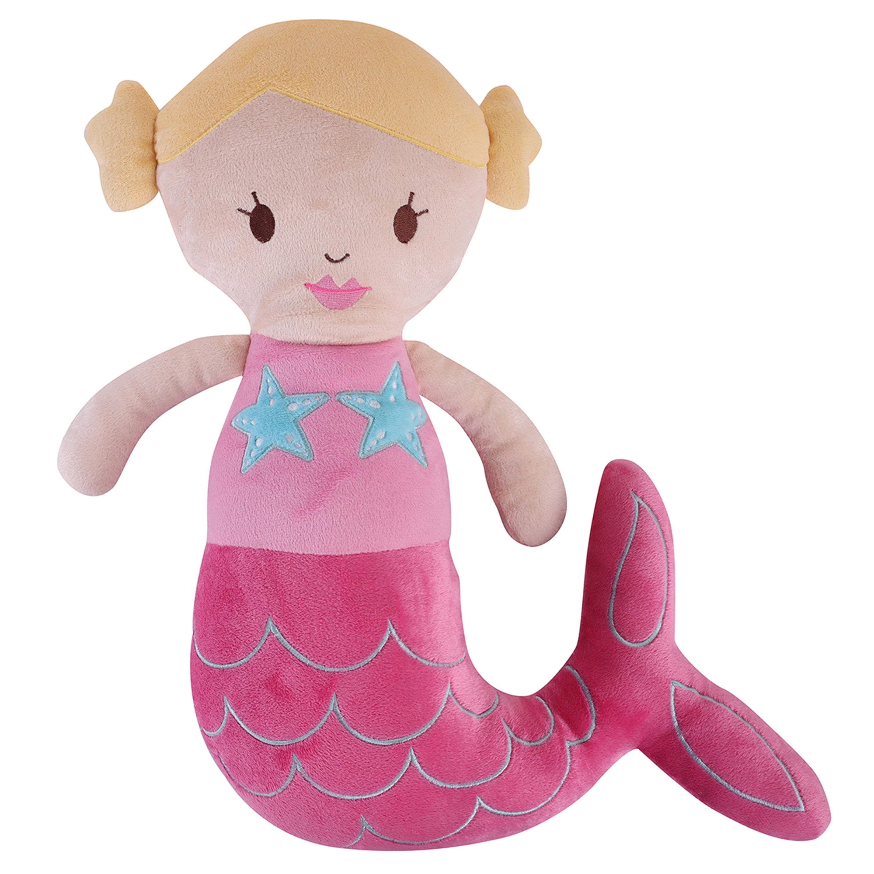 Pink and Teal Mermaid Decorative Kids Pillow