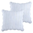thumbnail image 1 of Levtex Home - Martha Stripe - Euro Sham Set of 2 - Stripe - Blue and White - (26x26in.), No Insert - Cotton, 1 of 4