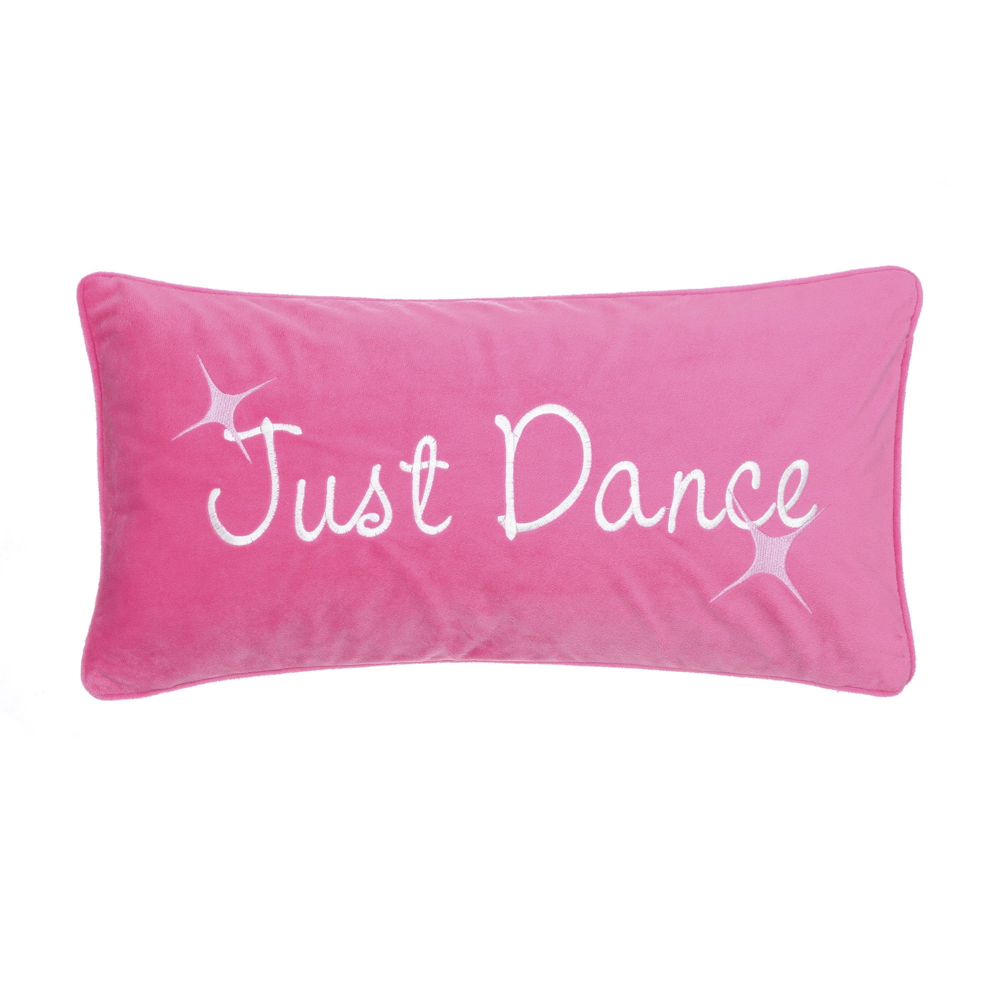 Hot Pink Embroidered Just Dance Kids Pillow