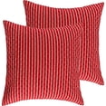 thumbnail image 1 of Levtex Home Merry & Bright Collecion - Santa Claus Lane - Euro Sham Set of Two - (26x26in.), No Insert -Classic Stripe - Red and White, 1 of 6