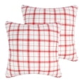 thumbnail image 1 of Levtex Home Merry & Bright Collection - Gnome Forest Quilt - Euro Sham - Plaid - Red and White - Quilt (26x26in.) - Reversible - Polyester, 1 of 5