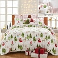 thumbnail image 1 of Levtex Home Merry & Bright Collection - Gnome Forest Quilt Set - King Quilt and Two King Shams - Christmas Gnomes - Red, Green, White - Quilt (102x86in.) and Shams (20x36in.) - Reversible - Polyester, 1 of 5
