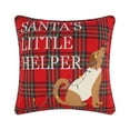 thumbnail image 1 of Levtex Home Merry & Bright Collection - Jingle Paws - Decorative Pillow (18x18in.) - Santas Helper - Red, Brown, Taupe and White - Red, Brown, Taupe and White, 1 of 4