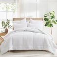 thumbnail image 1 of Levtex Home - Mills Waffle Bright White Comforter Set - King Comforter + Two King Pillow Cases - Bright White Waffle Weave - Comforter (106 x 94in.) and Pillow Case (36 x 20in. ) - Cotton, 1 of 3
