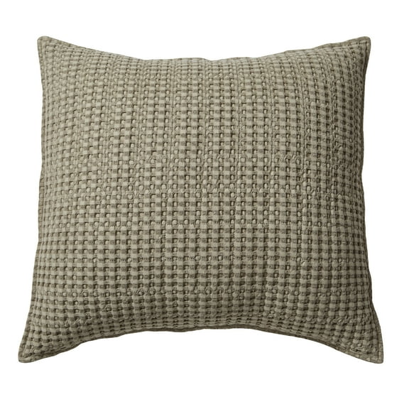 Levtex Home - Mills Waffle - Decorative Pillow - Poly Filled - Taupe - Sham Size (20 x 20in.)