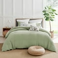 thumbnail image 1 of Levtex Home - Mills Waffle Desert Sage Duvet Cover Set - King Duvet Cover + Two King Pillow Cases - Sage Waffle Weave - Duvet Cover (106 x 94in.) and Pillow Case (36 x 20in. ) - Cotton, 1 of 4