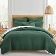 thumbnail image 1 of Levtex Home - Mills Waffle - Full/Queen Quilt Set - Forest Green Cotton Waffle - Quilt Size (88 x 92in.), Sham Size (26 x 20in.), 1 of 6