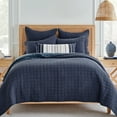 thumbnail image 1 of Levtex Home - Mills Waffle - Full/Queen Quilt Set - Navy Cotton Waffle - Quilt Size (88 x 92in.), Sham Size (26 x 20in.), 1 of 9