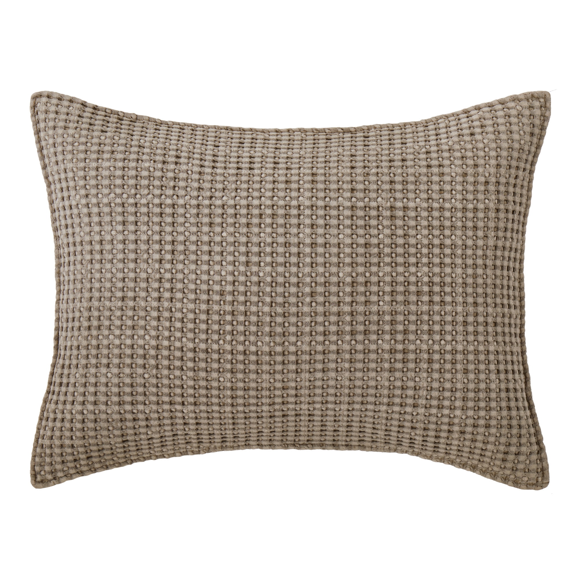 Cocoa Waffle Weave Quilted Microfiber Standard Sham