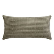 Levtex Home - Mills Waffle Taupe - Decorative Pillow 12 x 24in. - Waffle - Taupe