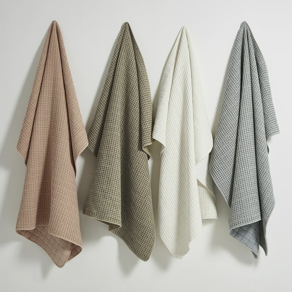 Levtex Home - Mills Waffle - Throw - Blush Cotton Waffle - Throw Size 50 x 60in.