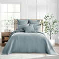 thumbnail image 1 of Levtex Home - Mills Waffle - Twin Bedspread Set - Chambray Cotton Waffle - Quilt Size (80 x 110in.), Sham Size (26 x 20in.), 1 of 6