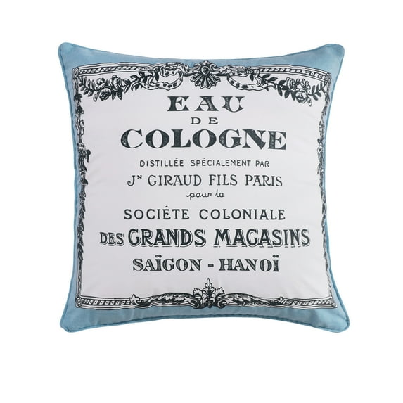 Levtex Home - Montecito - Decorative Pillow (18 x 18in.) - Eau De Cologne - Grey and White