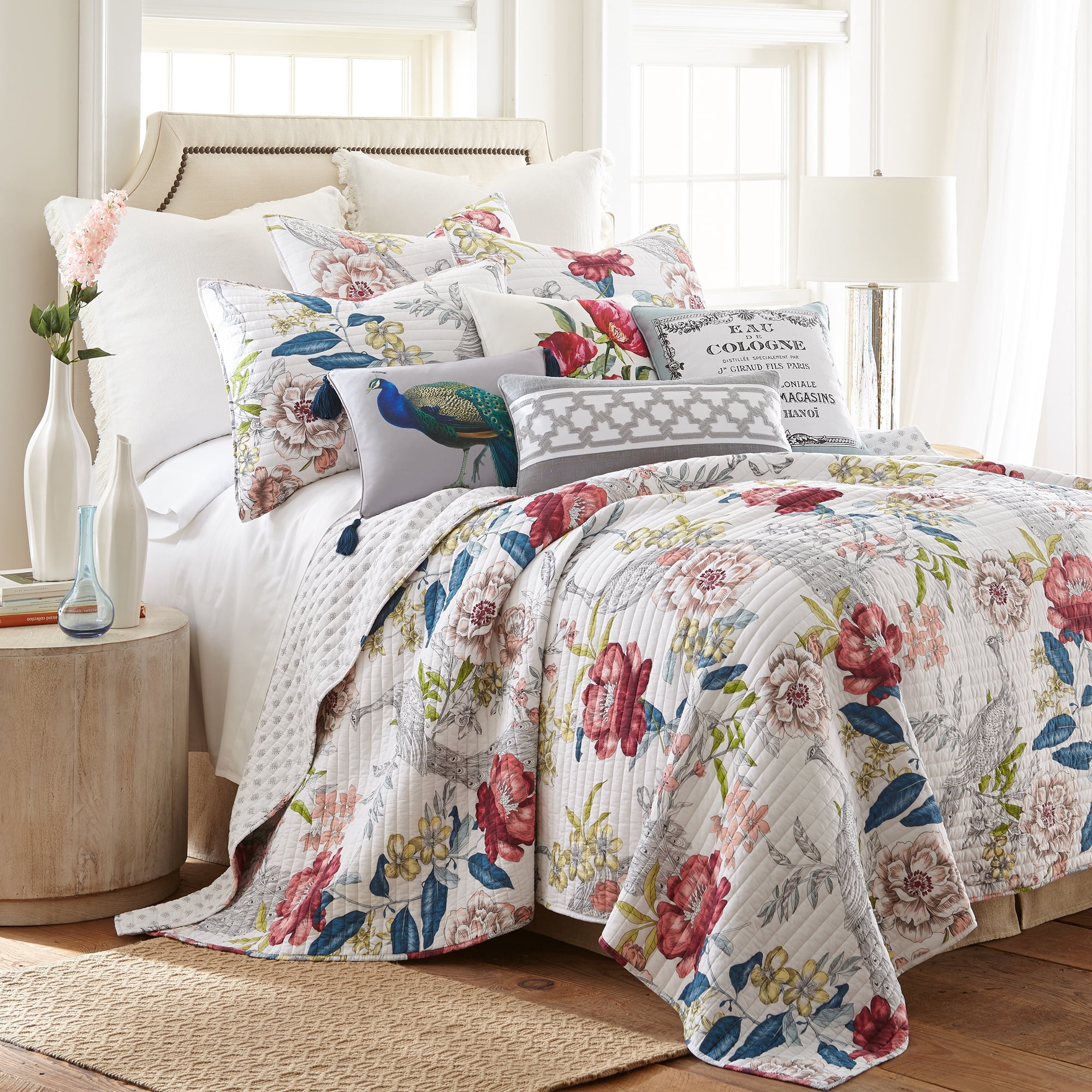 Montecito 2-Piece Multicolor Floral Cotton Twin/Twin XL Quilt Set
