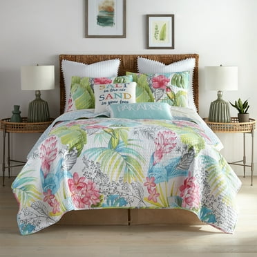 Levtex Home Multicolor Stripes Cotton Quilts, Queen - Reversible