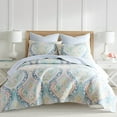 thumbnail image 1 of Levtex Home - Nadita Quilt Set - Twin Quilt and One Standard Sham - Medallion - Blue, Blush, Green and White - Quilt (68x86in.) and Sham (20x26in.) - Reversible - Cotton, 1 of 7