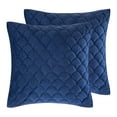 thumbnail image 1 of Levtex Home - Navy Velvet Quilt - Euro Sham - Velvet Navy - Quilt (26x26in.) - Reversible - Polyester, 1 of 3