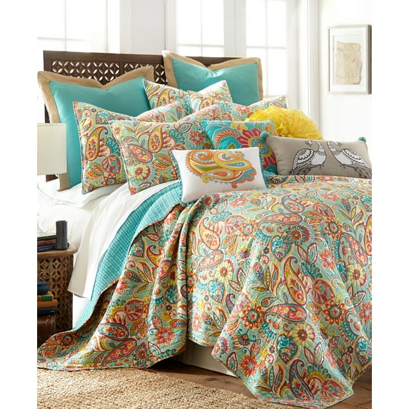 Levtex Home Palisades Paisley Cotton Quilt, King - Reversible