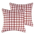 thumbnail image 1 of Levtex Home - Pine & Plaid - Euro Sham Set of 2 - Plaid - Red and White - (26x26in.), No Insert - Reversible - Polyester, 1 of 4