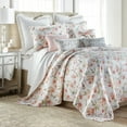 thumbnail image 1 of Levtex Home - Pippa Quilt Set - Twin Quilt + One Standard Pillow Sham - Floral Birds - Salmon, Blush, Pink and Grey - Quilt Size (68x86in.) and Pillow Sham Size (26x20in.) - Reversible - Cotton Fabric, 1 of 5