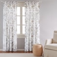thumbnail image 1 of Levtex Home - Pisa - Drape Panel/Curtain (55x84in.) Set of 2 with Rod Pocket - Floral Contemporary Peacock - Grey and Taupe - Black, Fuchsia, Purple, Orange, Blue and Yellow - Cotton Fabric, 1 of 4